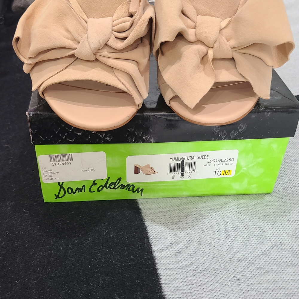 Sam Edelman Women's Tan Suede Heeled Sandals